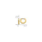10k Yellow Gold Small Hoop Earrings, Polished Minimalist Design, Hinged Closure, Unisex