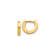 10k Yellow Gold Small Hoop Earrings, Polished Minimalist Design, Hinged Closure, Unisex