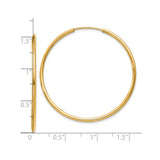 10k Yellow Gold Hoop Earrings, Classic Minimalist Round Design for Women