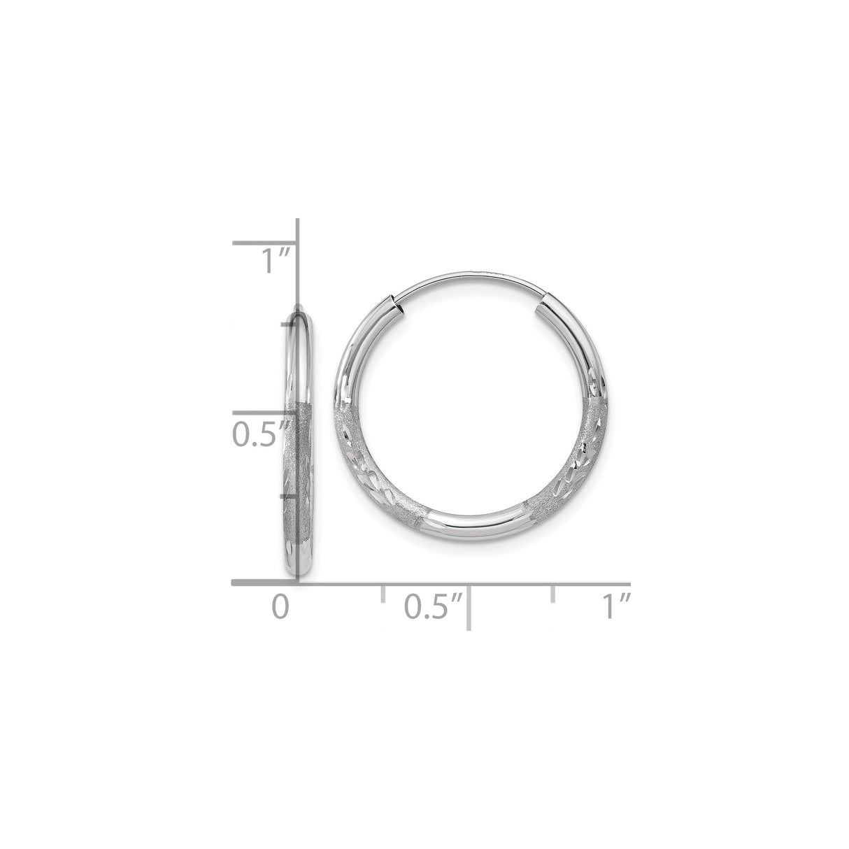 14k Yellow Gold Double Hoop Earring Jackets with Round Cubic Zirconia Studs for Women