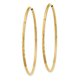10k Yellow Gold Hoop Earrings, Large Textured and Polished Lightweight Design for Women