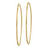 10k Yellow Gold Hoop Earrings, Lightweight Polished Finish, Minimalist Classic Design for Women