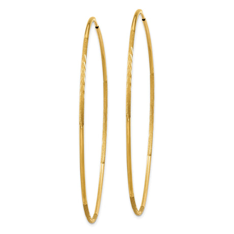 10k Yellow Gold Hoop Earrings, Lightweight Polished Finish, Minimalist Classic Design for Women