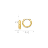 10k Yellow Gold Small Hoop Earrings, Polished Lightweight Huggie Style for Women