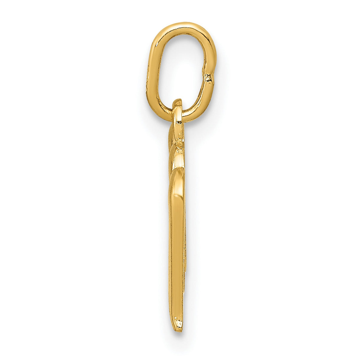 10k Yellow Gold Virgo Zodiac Pendant, M Symbol Charm, Astrology Horoscope Talisman for Women or Unisex