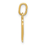 10k Yellow Gold Virgo Zodiac Pendant, M Symbol Charm, Astrology Horoscope Talisman for Women or Unisex