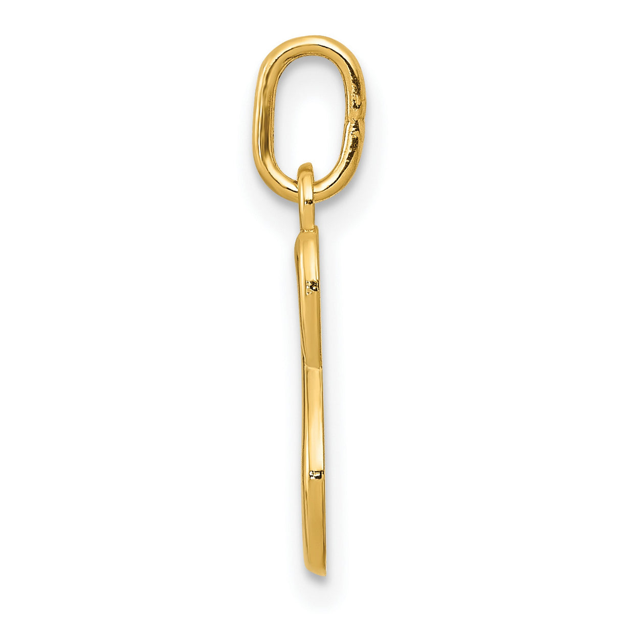 Letter s Initial Charm Pendant in Real 10k Yellow Gold