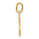 Letter s Initial Charm Pendant in Real 10k Yellow Gold