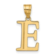Polished Etched Letter E Initial Charm Pendant in Real 10k Yellow Gold