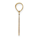 Polished Etched Letter G Initial Charm Pendant in Real 10k Yellow Gold