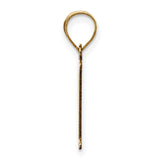 Polished Etched Letter P Initial Charm Pendant in Real 10k Yellow Gold