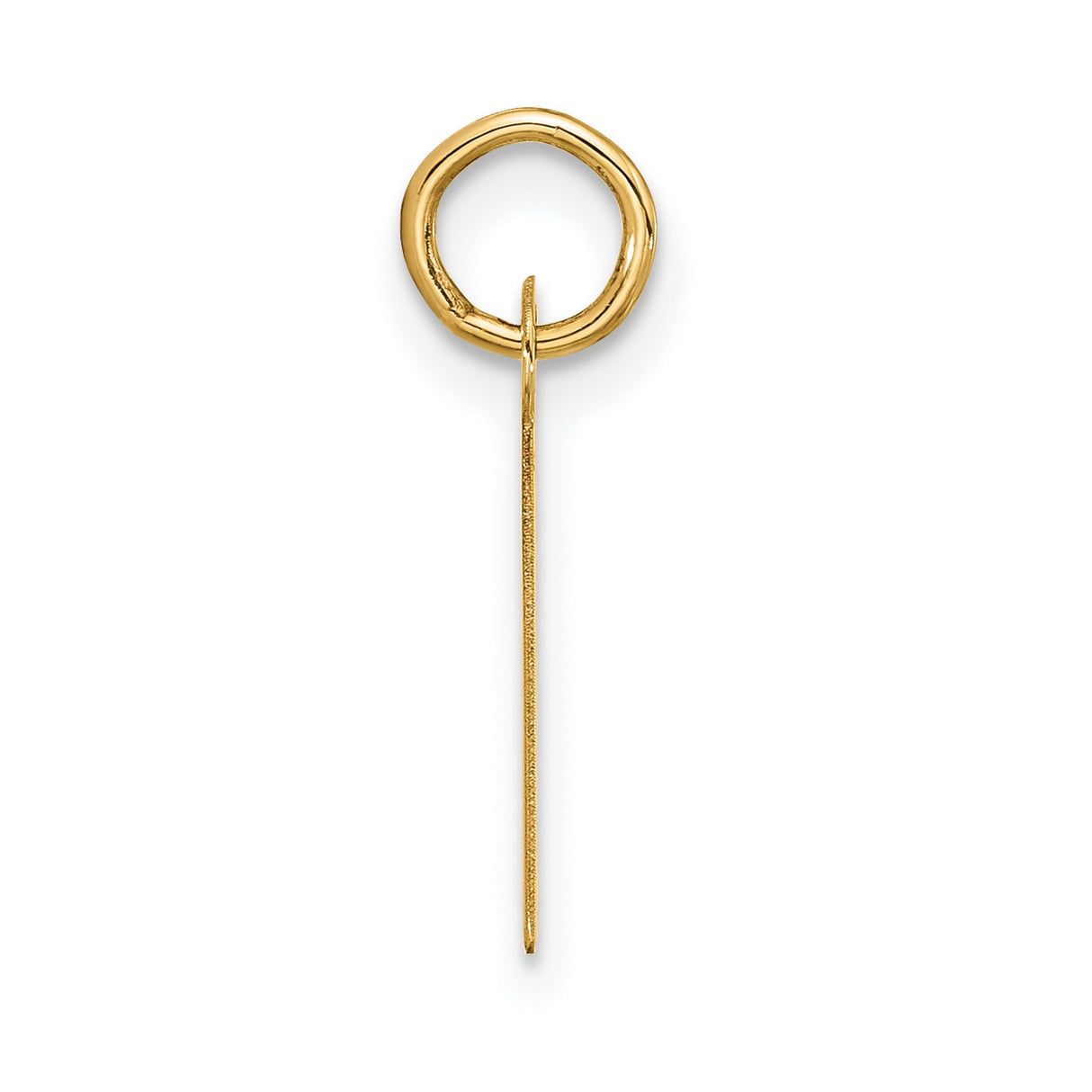 10k Yellow Gold Initial A Pendant Charm, Polished Block Letter, Unisex Monogram Jewelry