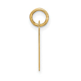 10k Yellow Gold Initial A Pendant Charm, Polished Block Letter, Unisex Monogram Jewelry