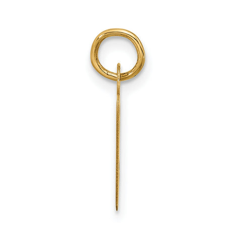 10k Yellow Gold B Initial Pendant, Block Letter Charm for Women or Unisex Wear
