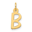 10k Yellow Gold B Initial Pendant, Block Letter Charm for Women or Unisex Wear