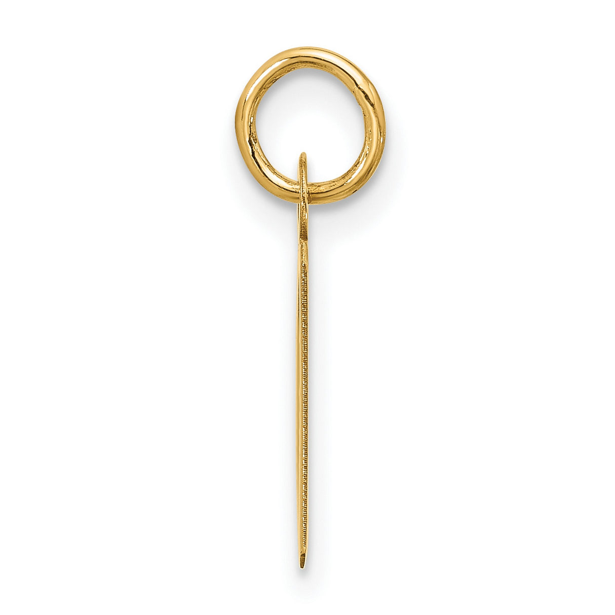 10k Yellow Gold Initial D Pendant Charm, Simple Alphabet Letter Jewelry