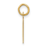 10k Yellow Gold Initial D Pendant Charm, Simple Alphabet Letter Jewelry