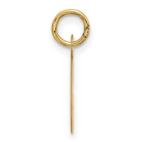 10k Yellow Gold Script Letter G Pendant Charm, Polished Monogram Initial Jewelry for Women