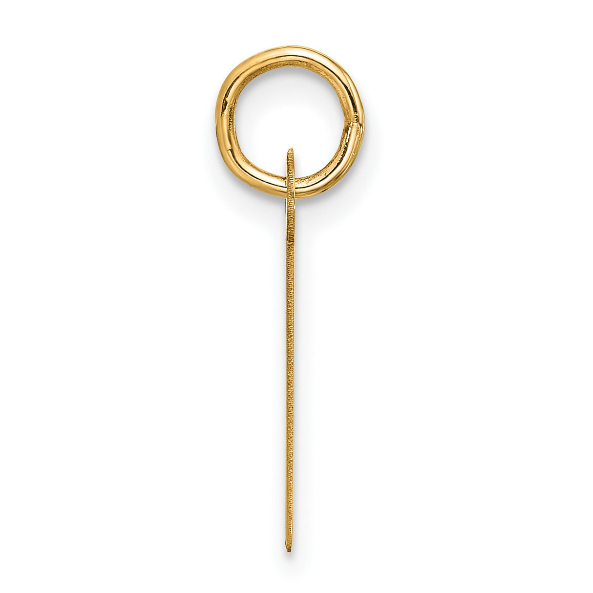 10k Yellow Gold Vertical Bar Pendant, Minimalist Engraving-Ready Charm for Women or Unisex Wear