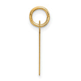 10k Yellow Gold Vertical Bar Pendant, Minimalist Engraving-Ready Charm for Women or Unisex Wear