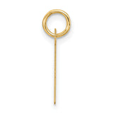 10k Yellow Gold Letter L Pendant Charm, Polished Block Initial Jewelry for Women or Unisex Wear