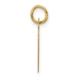 10k Yellow Gold Nun Arabic Letter Pendant, Christian Religious Symbol Charm