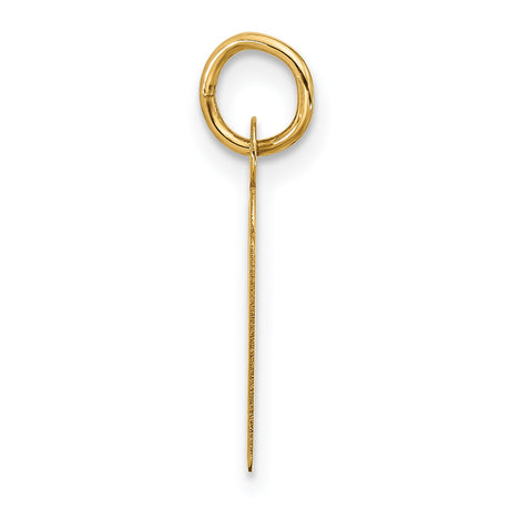 10k Yellow Gold Nun Arabic Letter Pendant, Christian Religious Symbol Charm