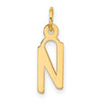 10k Yellow Gold Nun Arabic Letter Pendant, Christian Religious Symbol Charm