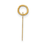 10k Yellow Gold Ichthys Fish Pendant, Classic Open Christian Symbol, Minimalist Religious Jewelry