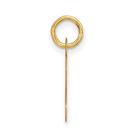 10k Yellow Gold Script Letter S Pendant Charm, Polished Initial Jewelry for Women or Unisex