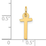 10k Yellow Gold Ankh Cross Pendant, Polished Egyptian Symbol of Eternal Life, Unisex Religious Jewelry