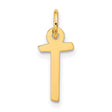 10k Yellow Gold Ankh Cross Pendant, Polished Egyptian Symbol of Eternal Life, Unisex Religious Jewelry