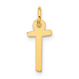 10k Yellow Gold Ankh Cross Pendant, Polished Egyptian Symbol of Eternal Life, Unisex Religious Jewelry