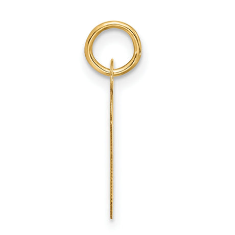 10k Yellow Gold Letter I Pendant, Lowercase Initial Charm, Minimalist Monogram Jewelry