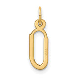 10k Yellow Gold Letter I Pendant, Lowercase Initial Charm, Minimalist Monogram Jewelry