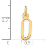 10k Yellow Gold Letter I Pendant, Lowercase Initial Charm, Minimalist Monogram Jewelry