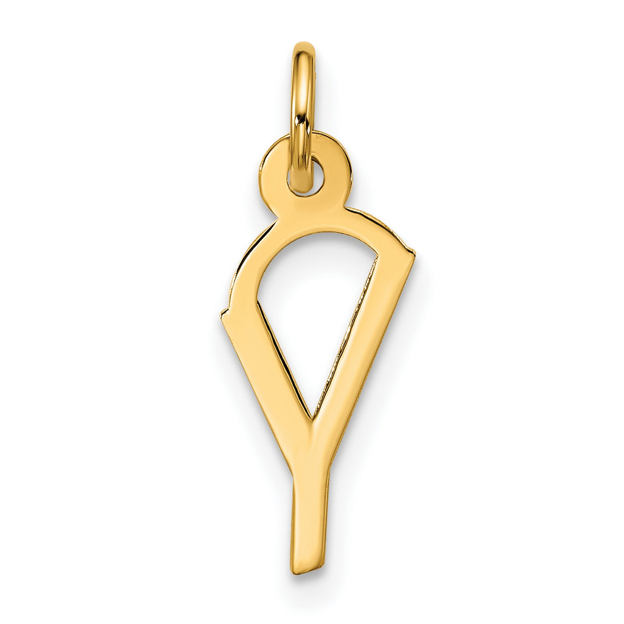 10k Yellow Gold Ichthys Fish Pendant, Christian Symbol Charm for Men and Women