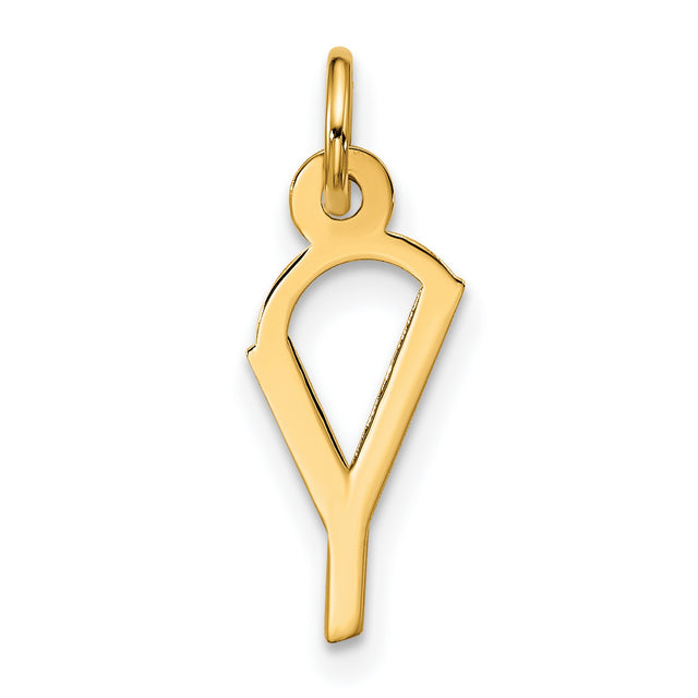 10k Yellow Gold Ichthys Fish Pendant, Christian Symbol Charm for Men and Women