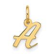 10k Yellow Gold Script Initial A Pendant, Cursive Letter Charm for Women or Unisex Wear