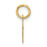 10k Yellow Gold Initial B Pendant, Script Letter Charm for Women, Lightweight Monogram Jewelry