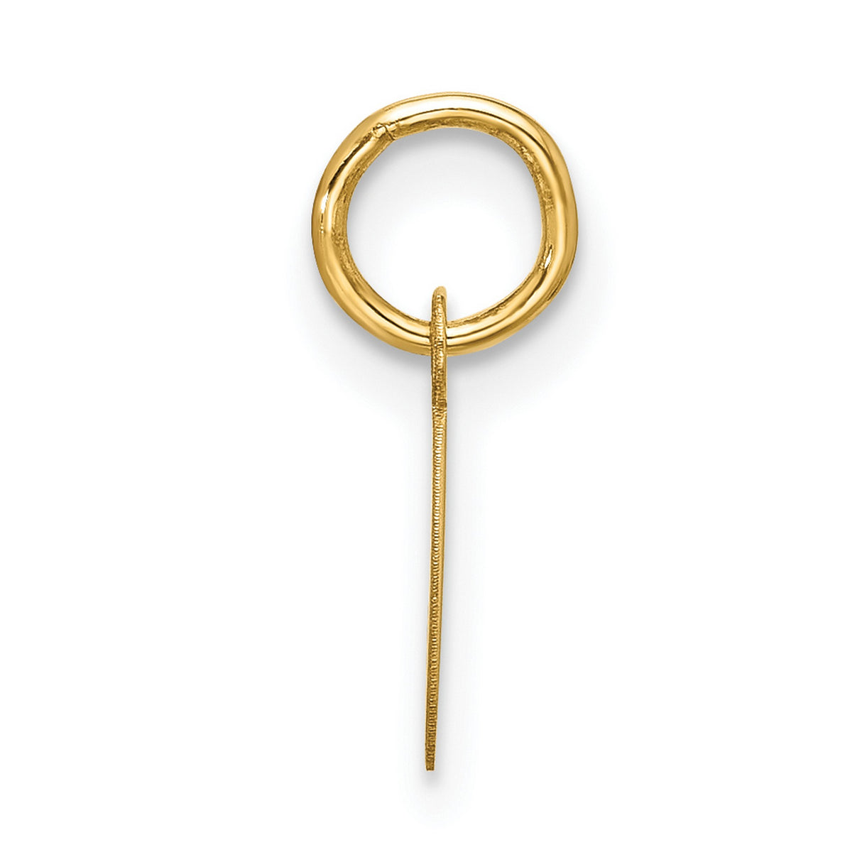 10k Yellow Gold Script Letter C Pendant Charm, Lowercase Initial Monogram Design for Women