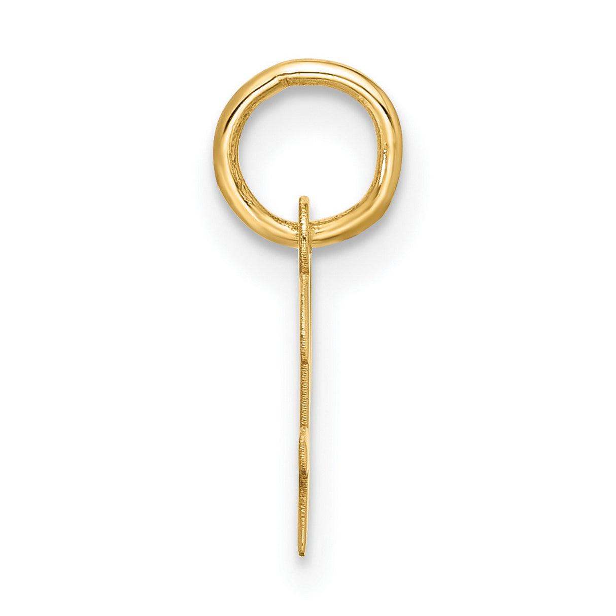 10k Yellow Gold Initial H Pendant, Polished Script Letter Charm for Women and Unisex