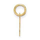 10k Yellow Gold Initial H Pendant, Polished Script Letter Charm for Women and Unisex