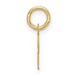 10k Yellow Gold Letter J Pendant Charm, Polished Script Initial for Women or Unisex Wear