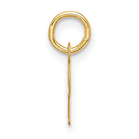 10k Yellow Gold Letter J Pendant Charm, Polished Script Initial for Women or Unisex Wear