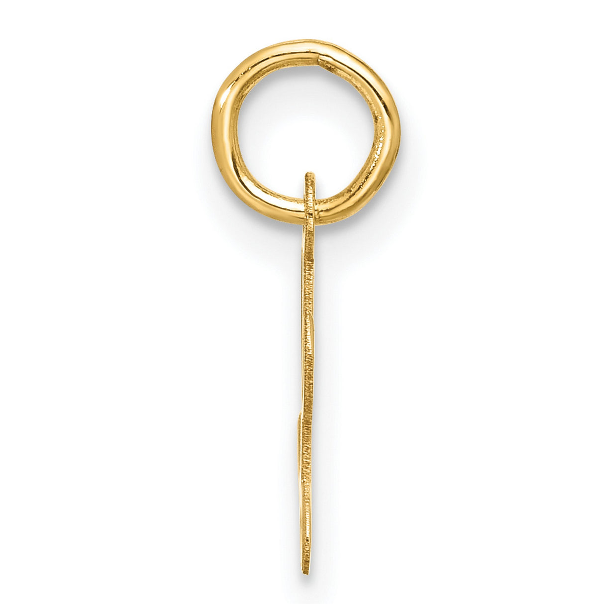 10k Yellow Gold Initial L Pendant, Script Letter Charm, Cursive Monogram Jewelry for Women