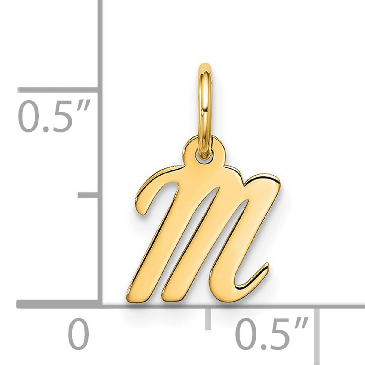 10k Yellow Gold Scorpio Zodiac Pendant, M Shaped Astrology Charm for October or November Birthdays