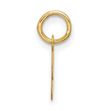 10k Yellow Gold Initial S Pendant, Script Letter Charm for Women