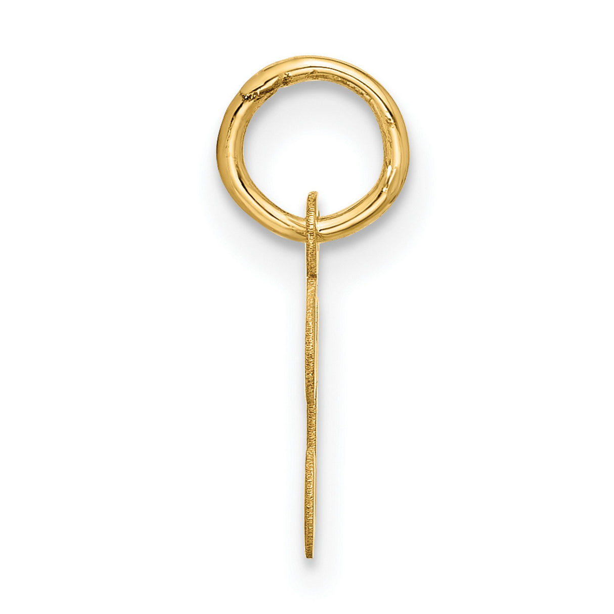 10k Yellow Gold Letter J Pendant, Script Initial Charm for Women, Polished Monogram Jewelry