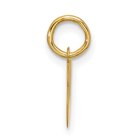 10k Yellow Gold Script Pendant, Cursive Unity Charm, Minimalist Jewelry for Women or Unisex Wear